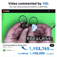 Load image into Gallery viewer, YINYOO KBEAR Flash 2M Long Cable High Res Balanced Sound in Ear Monitor Headphones, Musician Earbuds with 1BA1DD Hybrid in Ear Earphones, Wired Earbuds Auriculares con Cable for Singers Church, FlashMBlack_681
