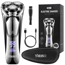 Load image into Gallery viewer, YIRISO Electric Razor for Men, 9000 RPM Smooth Rotary Shaver, Silver_1
