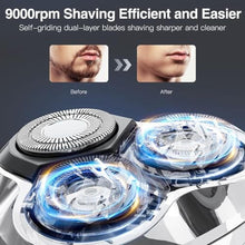 Load image into Gallery viewer, YIRISO Electric Razor for Men, 9000 RPM Smooth Rotary Shaver, Silver_7527
