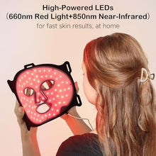 Load image into Gallery viewer, YKeluxon Face Mask Light Therapy, LED Red Light Therapy for Face, Infrared &amp; Red Light Therapy for Face, 6000mAh Rechargeable Portable Redlight Facial Device for Home Use, Gold_439
