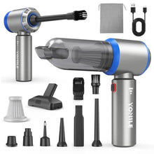 Load image into Gallery viewer, Yomile Mini Vacuum Cleaner, 2 in 1 27000PA Brushless Car Vacuum &amp;250000RPM Air Duster 9000mAh Battery Air Blower Wireless Handheld Vacuum for Car,Office and Home, Purple_1
