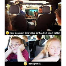 Load image into Gallery viewer, YOOZ Car Headrest Tablet Holder, Car Back Seat iPad Mount Kids [Stretchable &amp; Ultra-Stable] Between Seats Tablet Stand for Switch, iPad Pro Air Mini, Lenovo, iPhone, 4-13" Tablets &amp; Phones, Black_7365
