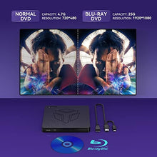 Load image into Gallery viewer, Yottamaster USB3.0 External Blu Ray CD DVD Drive Burner Player, Slim Portable Type C BD Bluray DVD Burner Reader Writer 25GB Capacity 1920 * 1080 Resolution, M-Disk Supported [P-CD07]_32
