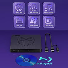 Load image into Gallery viewer, Yottamaster USB3.0 External Blu Ray CD DVD Drive Burner Player, Slim Portable Type C BD Bluray DVD Burner Reader Writer 25GB Capacity 1920 * 1080 Resolution, M-Disk Supported [P-CD07]_35
