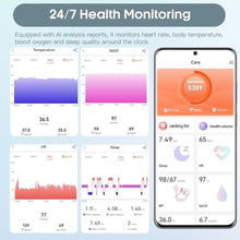 Load image into Gallery viewer, Yowow BIT Blood Pressure Smart Watch Air Pump Air Bag, Voice Broadcast, Data Sharing, 2.06" AMOLED Fitness Tracker, 24/7 Heart Rate/Blood Oxygen/Sleep/Body Temperature,SOS,Black_2061
