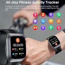 Load image into Gallery viewer, Yowow BIT Blood Pressure Smart Watch Air Pump Air Bag, Voice Broadcast, Data Sharing, 2.06" AMOLED Fitness Tracker, 24/7 Heart Rate/Blood Oxygen/Sleep/Body Temperature,SOS,Black_2062
