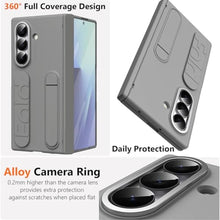 Load image into Gallery viewer, YQODSZ Wrist Strap for Samsung Galaxy Z Fold 7 Case, Finger Strap Full-Body Case with Kickstand Hinge Protection HD Screen Protector Raised Edge Protection Anti-Scratch Stand Cover for Z Fold 7 Grey_4426

