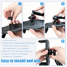 Load image into Gallery viewer, YTDSUP Enlarge Tablet Clamp With Depth of 40mm/1.57", Depth Mount Clips for Thick Case, Deepen Tablet Stand Holder Fit 17mm Ball Joint, for Most Tablets &amp; Phones &amp; More Ultra-Thick Device (Upgraded-1), Blackpack_250
