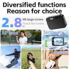 Load image into Gallery viewer, YUEHISY 4K Digital Camera for Photography Autofocus, 64MP Vlogging Camera with 2.8" Touchscreen, Point and Shoot Cam with Slide Cover (32GB), Black_2254
