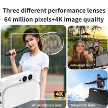 Load image into Gallery viewer, YUEHISY 4K Digital Camera for Photography Autofocus, 64MP Vlogging Camera with 2.8" Touchscreen, Point and Shoot Cam with Slide Cover (32GB), Black_2255

