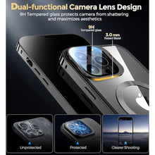 Load image into Gallery viewer, YUNHUASM[Camera Invisible Stand &amp; Slide Pop-up Lock Magnetic Privacy Case for iPhone 13 Pro Max [Compatible with MagSafe] [Full Lens Protection+Invisible Kickstand] Full Body Metal Bumper Cover-Black_3108
