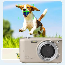 Load image into Gallery viewer, Yunir 4K Digital Camera, 58MP Ultra Clear Compact Camera with 16X Zoom, Autofocus for Travel Photography Vlog, HD Screen, Easy to Use for Beginners, Long Lasting Battery, Slim &amp; (Gold)_545
