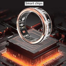Load image into Gallery viewer, Yunir Smart Ring Health Tracker for Men Women, IP68 Waterproof Fitness Ring with Roman Numerals, Titanium Steel Activity Tracker with Steps &amp; Calories, Magnetic Charging_1720
