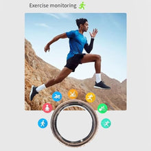 Load image into Gallery viewer, Yunir Smart Ring Health Tracker for Men Women, IP68 Waterproof Fitness Ring with Roman Numerals, Titanium Steel Activity Tracker with Steps &amp; Calories, Magnetic Charging_1722
