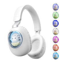 Load image into Gallery viewer, YUSONIC Wireless Headphones with led Lights Kids Headphones for Girls Bluetooth Light up Over Ear with Microphone and sd Card for School/Travel/Phone/Kindle/pc/tv / MP3. (White)_1
