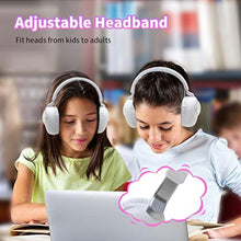 Load image into Gallery viewer, YUSONIC Wireless Headphones with led Lights Kids Headphones for Girls Bluetooth Light up Over Ear with Microphone and sd Card for School/Travel/Phone/Kindle/pc/tv / MP3. (White)_6960
