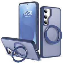 Load image into Gallery viewer, Zalinbo for Samsung Galaxy S25 Plus Case with 360Rotatable Magnetic Ring Stand Compatible with Mag-Safe Military Protection Shockproof Matte Translucent Phone Cases for Galaxy S25+,Blue_1
