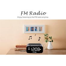 Load image into Gallery viewer, ZAPALA expert Alarm Clock Radio, 2 Alarms Large LED Display Digital FM Clock Radio with USB Charging Port, Adjustable Volume &amp; Dimmer Control, Snooze for Deep Sleepers Kids Elderly, Black_147

