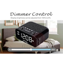 Load image into Gallery viewer, ZAPALA expert Alarm Clock Radio, 2 Alarms Large LED Display Digital FM Clock Radio with USB Charging Port, Adjustable Volume &amp; Dimmer Control, Snooze for Deep Sleepers Kids Elderly, Black_150
