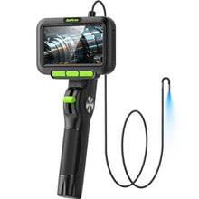 Load image into Gallery viewer, Zealtron Two-Way Articulating Borescope with Light, 3.9mm Articulating Probe Industrial Endoscope Camera with 3.3ft/1m Self-Resetting Tube, 5" IPS Screen Inspection Camera with Light for Engine/Pipe, black_1
