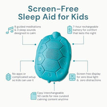 Load image into Gallery viewer, Zenimal Kids Meditation Turtle, Screen Free Sleep and Meditation Device for Kids, 9 Guided Meditations Plus 3 Sleep Sounds, No WiFi at Bedtime, Narrated by a Real Human Voice, Ages 3 to 12, Teal_4289
