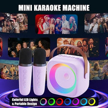 Load image into Gallery viewer, ZERFUN Mini Karaoke Machine Microphone for Kids Adults, Wireless Microphones Rechargeable with Bluetooth Speaker, Toys Gifts Presents for Girls Toddler Birthday Christmas, Purple_4810
