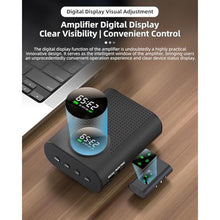Load image into Gallery viewer, ZERFUN S67 Rechargeable Voice Amplifier Wireless Microphone for Teachers Classroom, Mini Lavalier Lapel Mic Clip Magnetic, Portable Bluetooth Speaker with LED Display for Class, Tour Guide, Black_885
