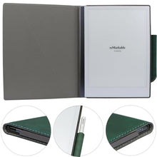 Load image into Gallery viewer, ZhaoCo Case for Remarkable 2 Paper Tablet 10.3" 2020 Released, Slim Lightweight Protective Book Folio Stand Cover Leather Case with Built-in Pen Holder - Green_1310
