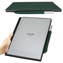 Load image into Gallery viewer, ZhaoCo Case for Remarkable 2 Paper Tablet 10.3" 2020 Released, Slim Lightweight Protective Book Folio Stand Cover Leather Case with Built-in Pen Holder - Green_1312
