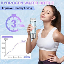 Load image into Gallery viewer, ZIHUOFAN Hydrogen Water Bottle, 1600PPB Portable Hydrogen Water Bottle Generator. Newly Upgraded Hydrogen-Oxygen Separation Technology Allows for Higher Hydrogen Concentration. Suitable for Daily Use, Silver_1630
