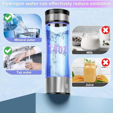 Load image into Gallery viewer, ZIHUOFAN Hydrogen Water Bottle, 1600PPB Portable Hydrogen Water Bottle Generator. Newly Upgraded Hydrogen-Oxygen Separation Technology Allows for Higher Hydrogen Concentration. Suitable for Daily Use, Silver_1631
