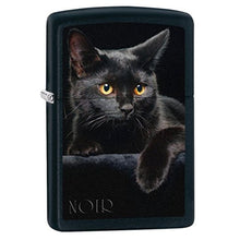 Load image into Gallery viewer, Zippo Lighter: Black Cat - Black Matte 76491, BlackMatte_1
