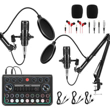 Load image into Gallery viewer, Znclces 2025 Upgraded Podcast Equipment Bundle for 2, Recording Studio Package with Pro Audio Interface(4 Customize SE) and Podcast Microphone for Gamer Podcasting, Recording, Singing, Streaming, Black_1
