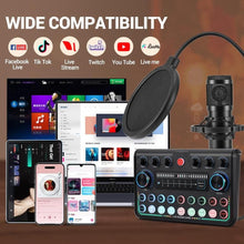 Load image into Gallery viewer, Znclces 2025 Upgraded Podcast Equipment Bundle for 2, Recording Studio Package with Pro Audio Interface(4 Customize SE) and Podcast Microphone for Gamer Podcasting, Recording, Singing, Streaming, Black_1747
