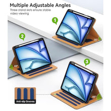 Load image into Gallery viewer, ZoneFoker Case for iPad Air 11-inch M3/ M2 (2025/2024), iPad Air 5th/ 4th Generation 10.9'' (2022/2020), iPad Pro 11 (4th/3rd/2nd/1st Gen), Multi-Angle Stand Cover with Pencil Holder, Navy Blue, NavyBlue_5414
