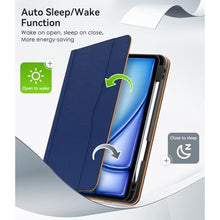 Load image into Gallery viewer, ZoneFoker Case for iPad Air 11-inch M3/ M2 (2025/2024), iPad Air 5th/ 4th Generation 10.9'' (2022/2020), iPad Pro 11 (4th/3rd/2nd/1st Gen), Multi-Angle Stand Cover with Pencil Holder, Navy Blue, NavyBlue_5416
