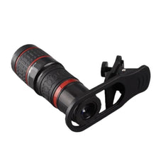 Load image into Gallery viewer, Zoom Lens for Cell Phone, 20X Long Focus Zoom Telephoto Lens with Clip for Smart Phone Camera Tablet PC, black_1
