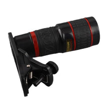 Load image into Gallery viewer, Zoom Lens for Cell Phone, 20X Long Focus Zoom Telephoto Lens with Clip for Smart Phone Camera Tablet PC, black_2626
