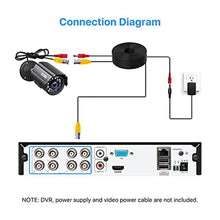 Load image into Gallery viewer, ZOSI 2.0MP 1080P HD 1920TVL Security Camera Hybrid 4-in-1 TVI/CVI/AHD/960H CVBS CCTV Camera Outdoor Indoor,80ft IR Night Vision,Weatherproof Bullet Camera For analog Surveillance DVR(Black), WiredCam_4320
