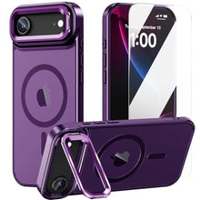 Load image into Gallery viewer, ZOZDOKG Magnetic for iPhone 17 Air Case with Stand [Fit for MagSafe] Camera Kickstand Translucent Matte Shockproof Phone Protector Cover for iPhone 17 Air with Screen Protector, Purple_1
