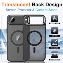 Load image into Gallery viewer, ZOZDOKG Magnetic for iPhone 17 Air Case with Stand [Fit for MagSafe] Camera Kickstand Translucent Matte Shockproof Phone Protector Cover for iPhone 17 Air with Screen Protector, Purple_1089
