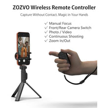Load image into Gallery viewer, ZOZVO Wireless Remote Controller for iOS/Android Bluetooth Remote Control for TikTok Scrolling/Camera/Video Recording/Kindle App (Black)_224
