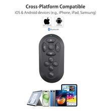 Load image into Gallery viewer, ZOZVO Wireless Remote Controller for iOS/Android Bluetooth Remote Control for TikTok Scrolling/Camera/Video Recording/Kindle App (Black)_225
