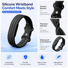 Load image into Gallery viewer, Zspoly Silicone Bands for Google Fitbit Air Band, Ultra-Soft Silicone Replacement Strap, Adjustable Sweatproof Wristband for Sleep Tracking, Fitness, Running, Workout &amp; Daily Wear for Women Men, Black_281

