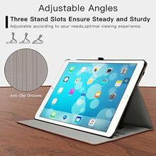 Load image into Gallery viewer, ZtotopCase for iPad Pro 12.9 Inch Case 2017/2015 (Old Model,1st &amp; 2nd Generation), Premium PU Leather Business Folio Cover with Auto Wake/Sleep, Document Card Slot, Multiple Viewing Angles,Brown_8102
