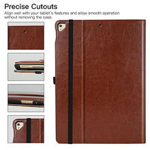 Load image into Gallery viewer, ZtotopCase for iPad Pro 12.9 Inch Case 2017/2015 (Old Model,1st &amp; 2nd Generation), Premium PU Leather Business Folio Cover with Auto Wake/Sleep, Document Card Slot, Multiple Viewing Angles,Brown_8104
