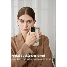 Load image into Gallery viewer, ZVE for iPhone 15 Pro Max Kickstand Case - Quilted Leather Cover with Stand for Women, Compatible with 6.7 inch iPhone 15 Pro Max - Beige_1291
