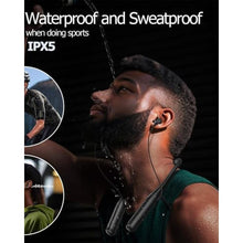 Load image into Gallery viewer, ZXQ Neckband Bluetooth Wireless Headphones,Around the Neck Bluetooth Wireless Earbuds Headset,100 Hours Long Playtime,Waterproof Over Neck Sport Work Exercise Earphone with Carrying Case (Black)_5995
