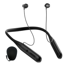 Load image into Gallery viewer, ZXQ Wireless Bluetooth Neckband Headphones 100 Hours Long Playtime,Around The Neck Bluetooth Earbuds with Microphone,Waterproof Sport Earphone,Over The Neck Headset with Storage Travel Case(Black)_1
