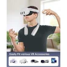 Load image into Gallery viewer, Zybervr Neck Battery Pack for Meta Quest 3S/Quest 3, 10000mAh 20W Fast Charge Battery Pack for Quest 2/3S/3 Accesories,Less Head Pressure, Extend VR Play Time - White_428
